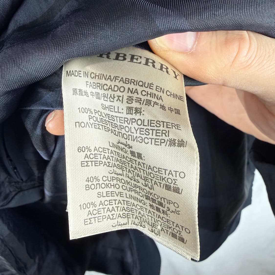L) 버버리 런던 나일론 숏 트렌치 코트 네이비 상품이미지5
