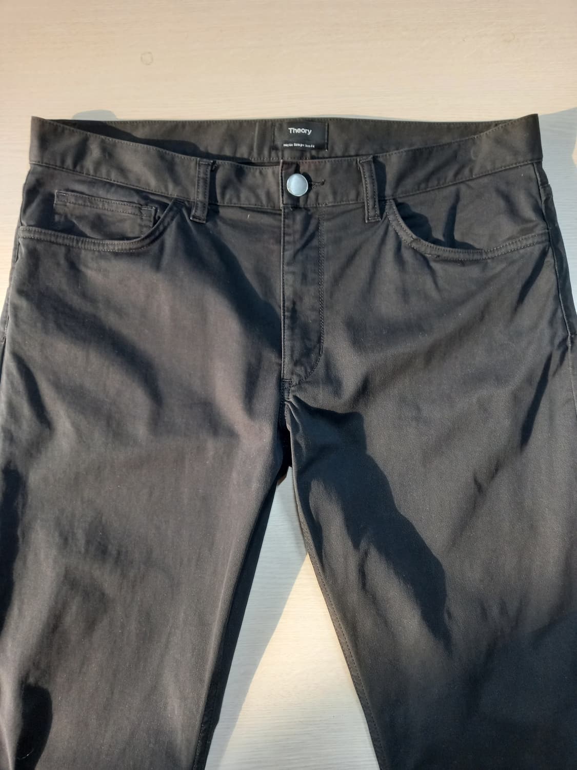 34 Theory 봄여름용 스판 슬림일자 치노팬츠 블랙 34-560 상품이미지3