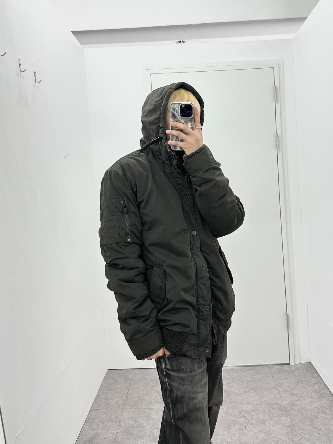 Bershka vintage khaki ma-1 jacket 상품이미지2