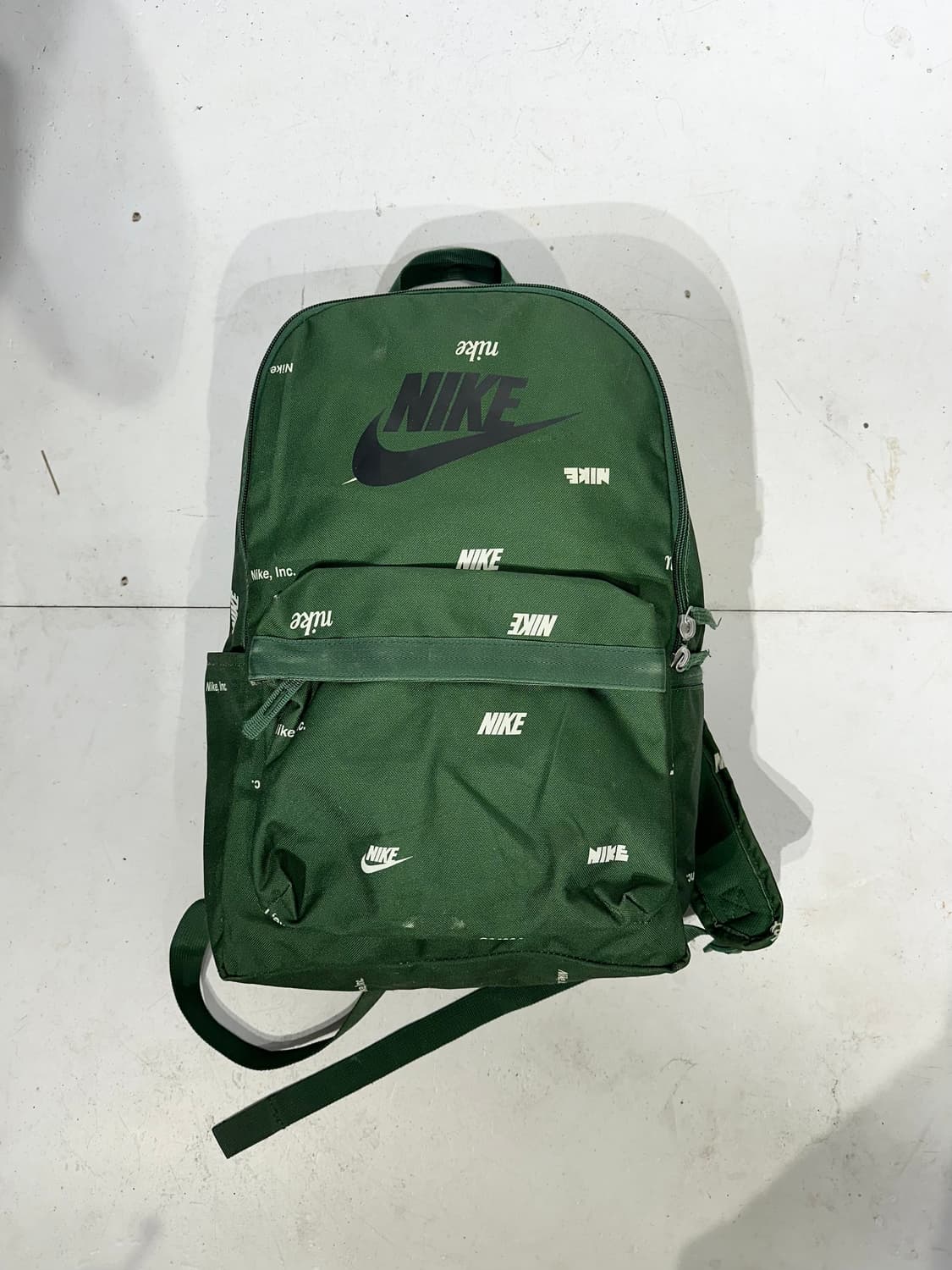 00s 나이키 그린 화이트 스우시 패턴 백팩 가방 상품이미지4