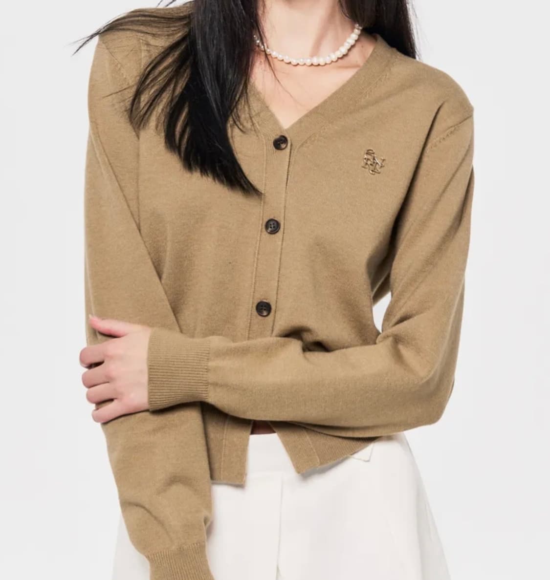 제너럴아이디어 에센셜 가디건 베이지 상품이미지2