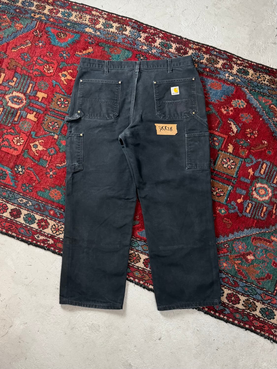 OG USA Made 칼하트 B01 더블니 블랙 칼하트 썩블니 카펜터 상품이미지4