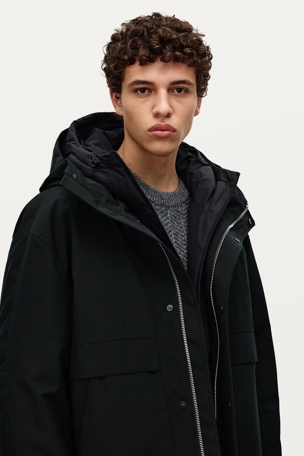 솔리드옴므 24FW 138 쉘파카 패딩 분리형 48 사이즈 상품이미지1