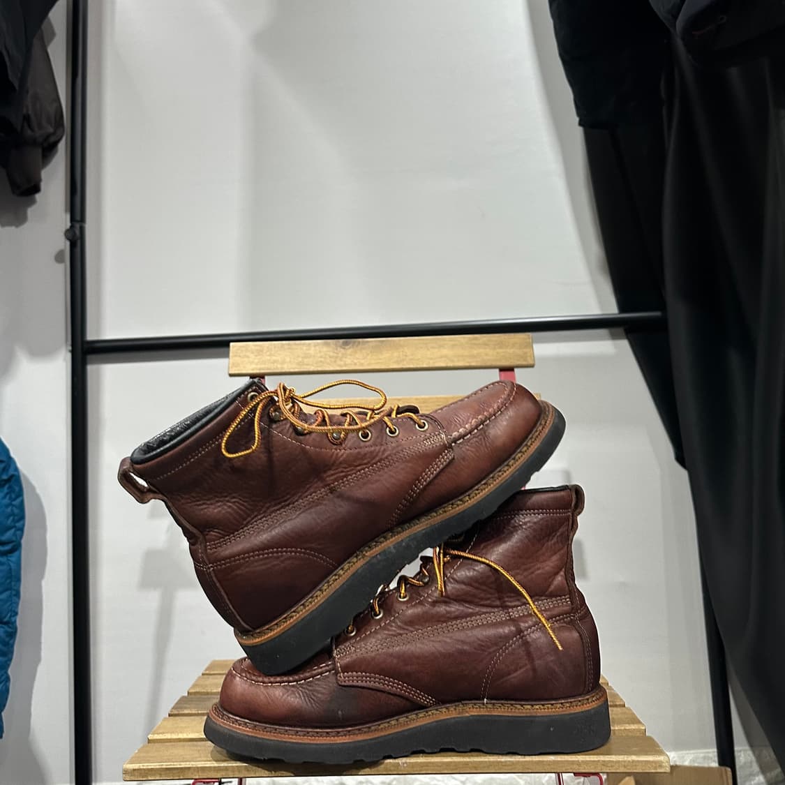 US9 270) 쏘로굿 워커 남성 남자 부추 목토 레더 브라운 상품이미지7