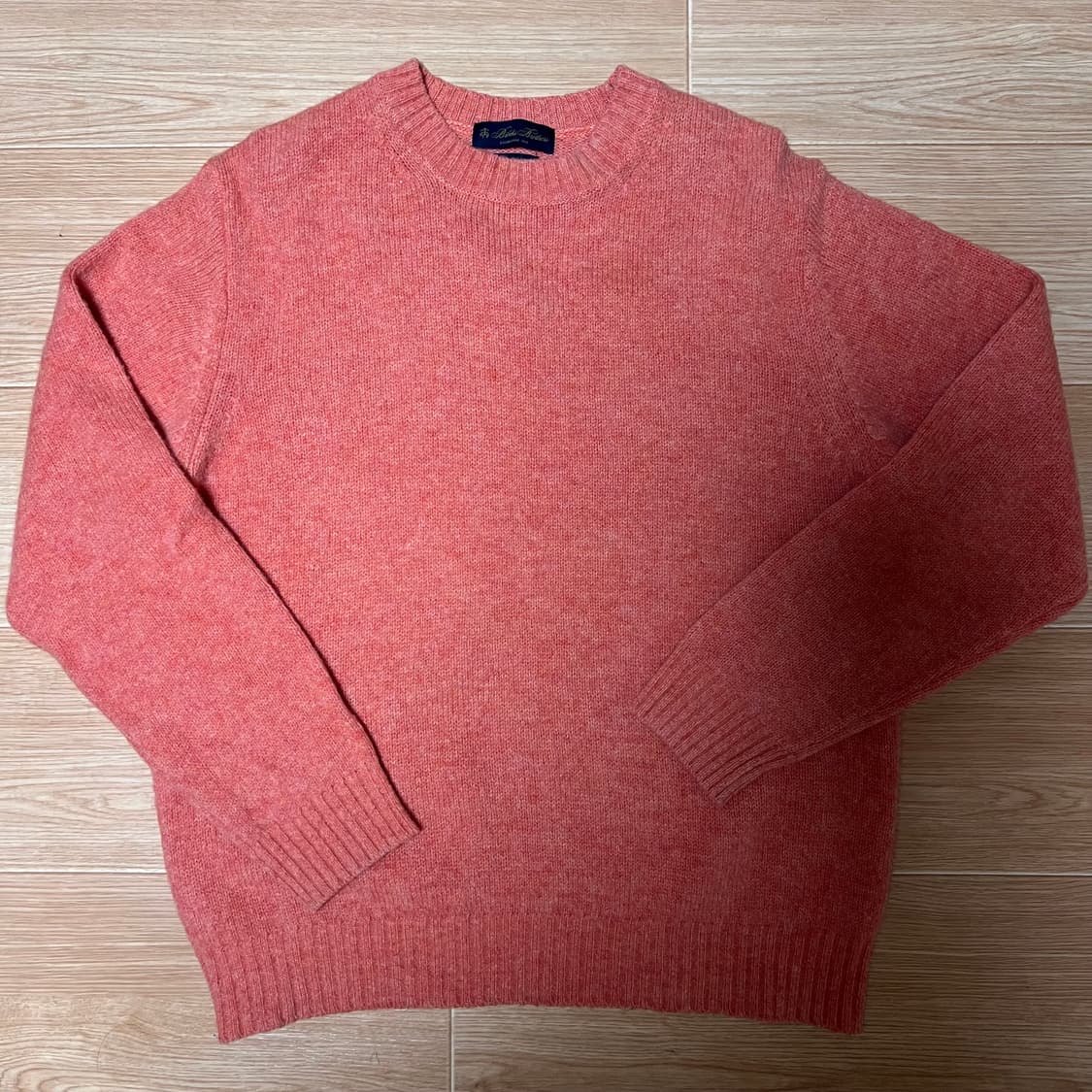 브룩스브라더스 무신사 셰틀랜드 울 쉐기독 니트 오렌지 L 상품이미지1