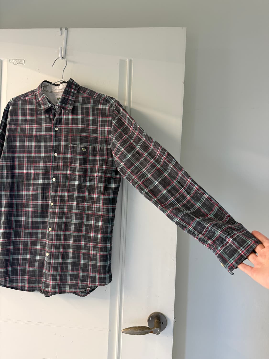일본빈티지 라코스테 체크 셔츠 상품이미지7
