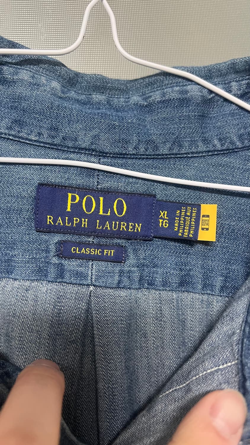 폴로 랄프로렌 샴브레이 데님 셔츠 xl  상품이미지3