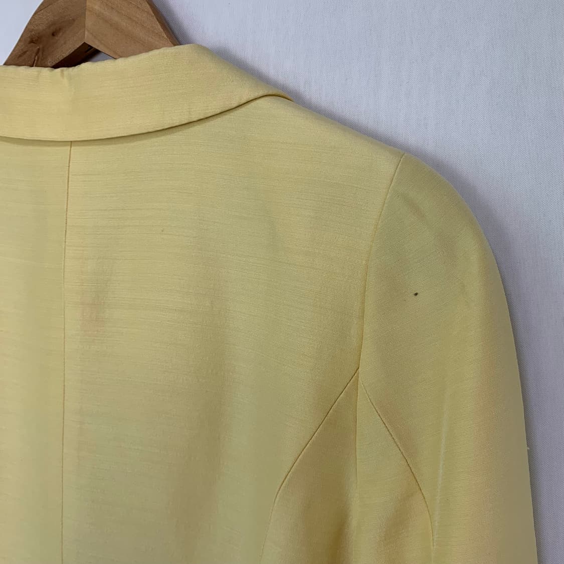 LANVIN 랑방 빈티지 실크 혼방 여성 버튼 자켓 라이트옐로우 상품이미지3