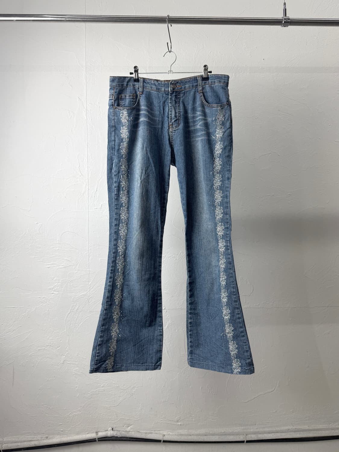 Haphazard 플라워 데님 팬츠 상품이미지1