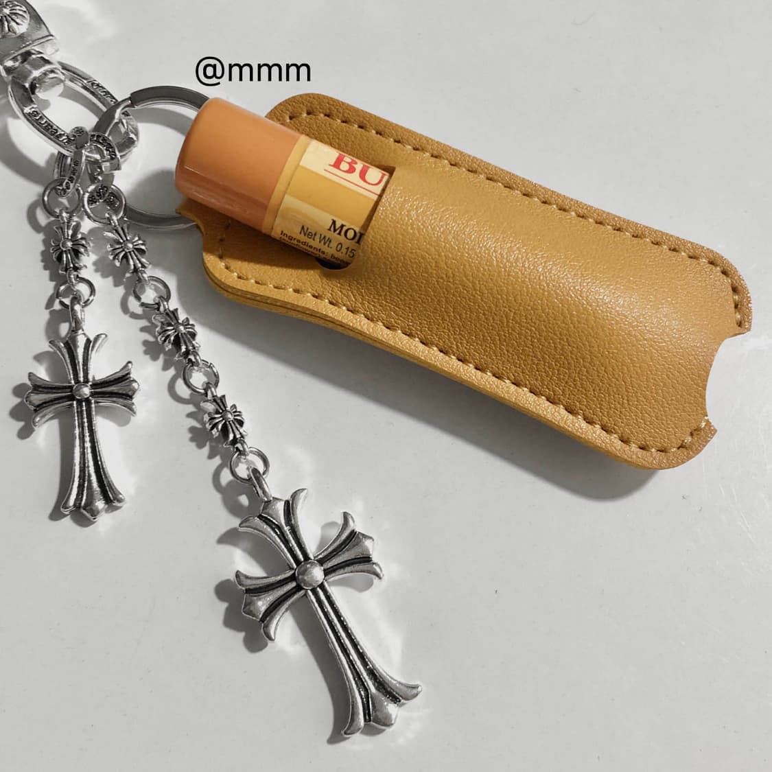 [Unisex🧡] 립밤 가죽 케이스 키링 열쇠고리 상품이미지5