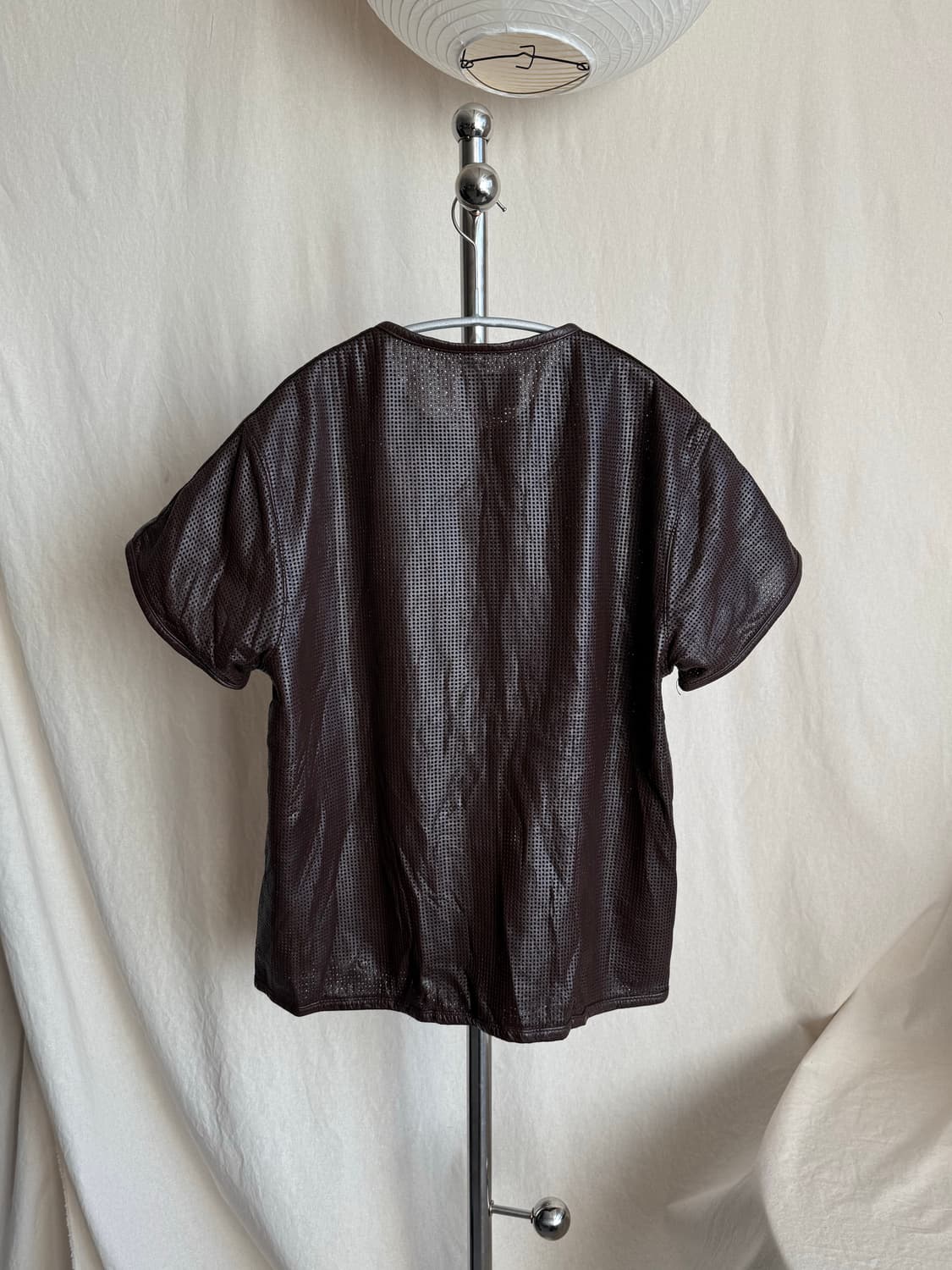 Vintage 집업 레더 반팔 자켓 상품이미지7