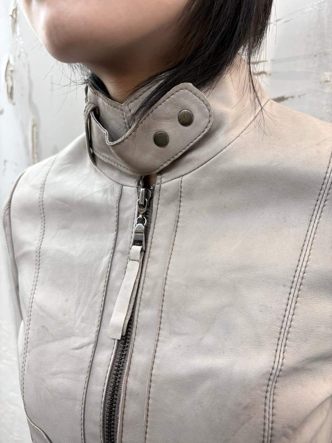 beige detail sheepskin jacket 상품이미지3