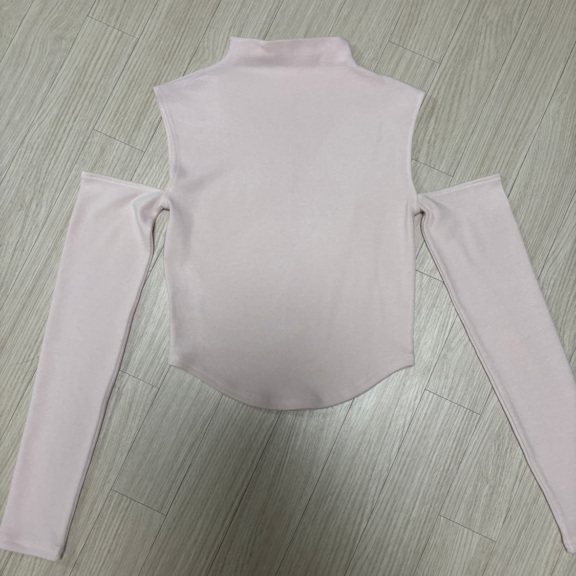 카인다미 앙고라 오프숄더 반폴라 긴팔 니트 베이비핑크 상품이미지7