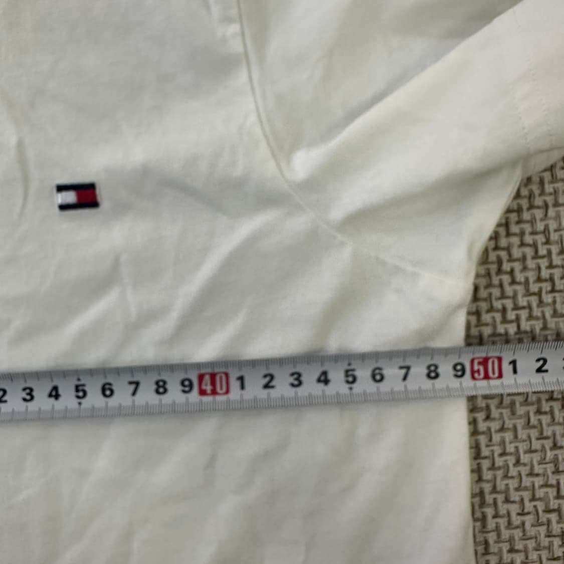 S 타미힐피거 미니 플래그 화이트 반팔 0421D 상품이미지4