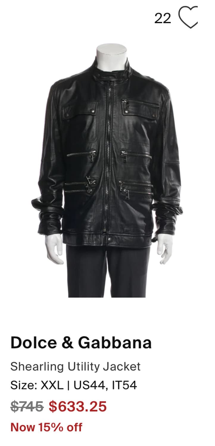 돌체앤가바나 00‘s 아카이브 멀티 짚 모토 레더 자켓 상품이미지10