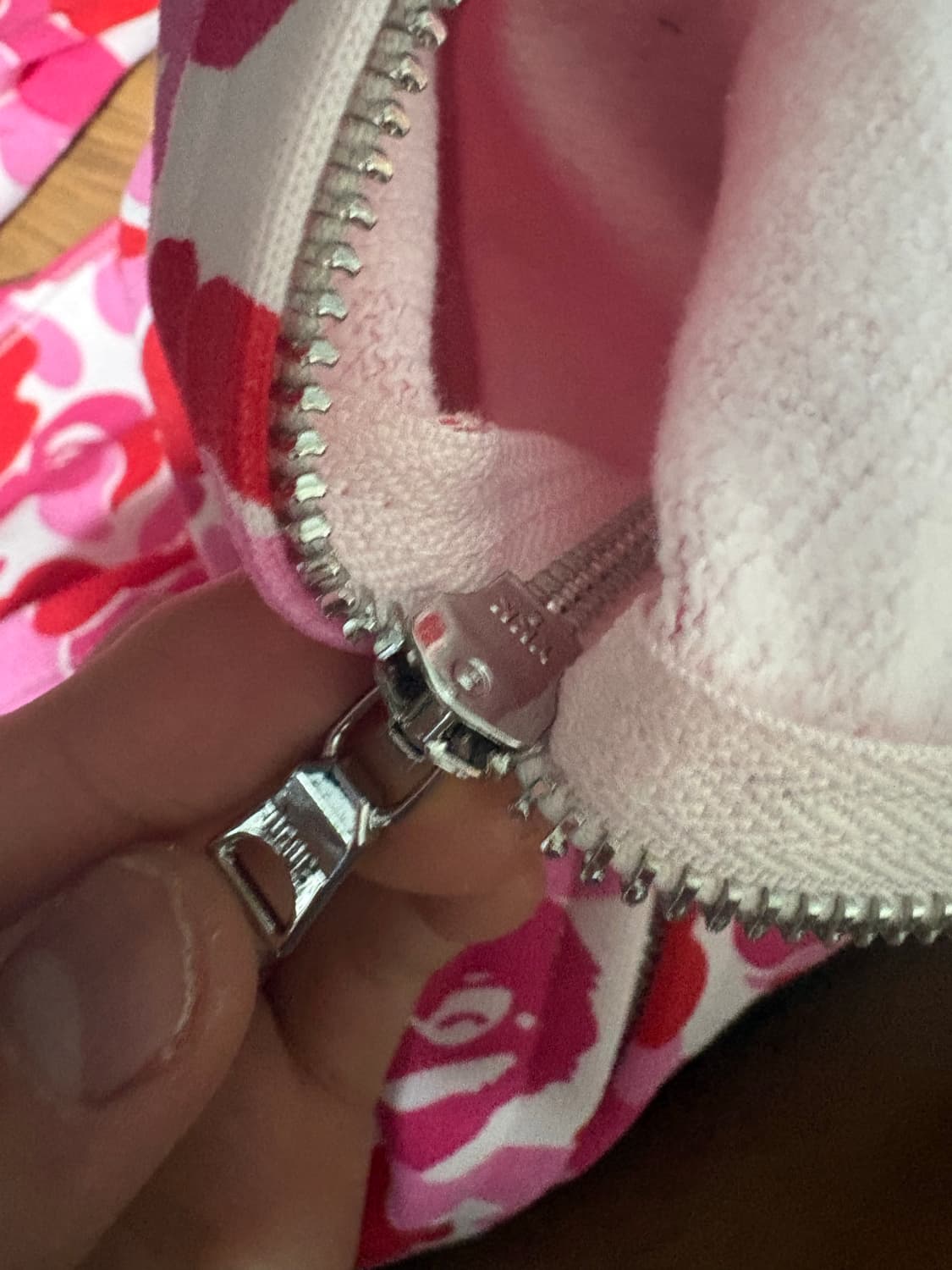 베이프 샤크후드 핑크 s 새상품 (급처 상품이미지4