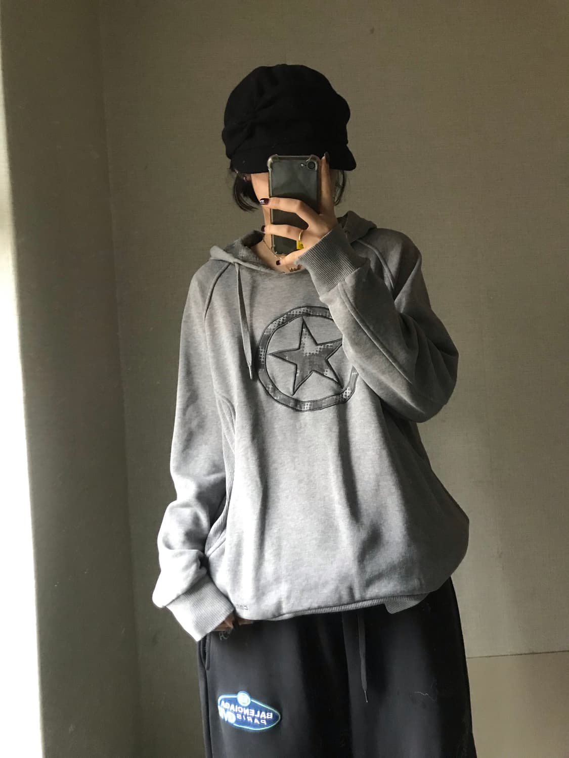 컨버스 그레이 스타 후드티 상품이미지2