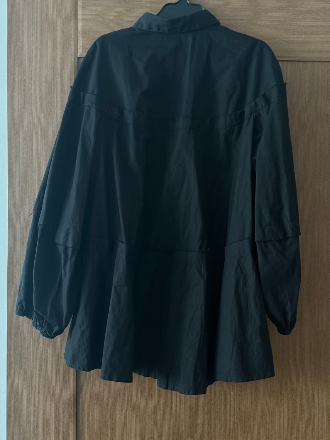 꼼데가르송 꼼데가르송 퍼프 소매 코튼 셔츠 (블랙 S) 상품이미지2