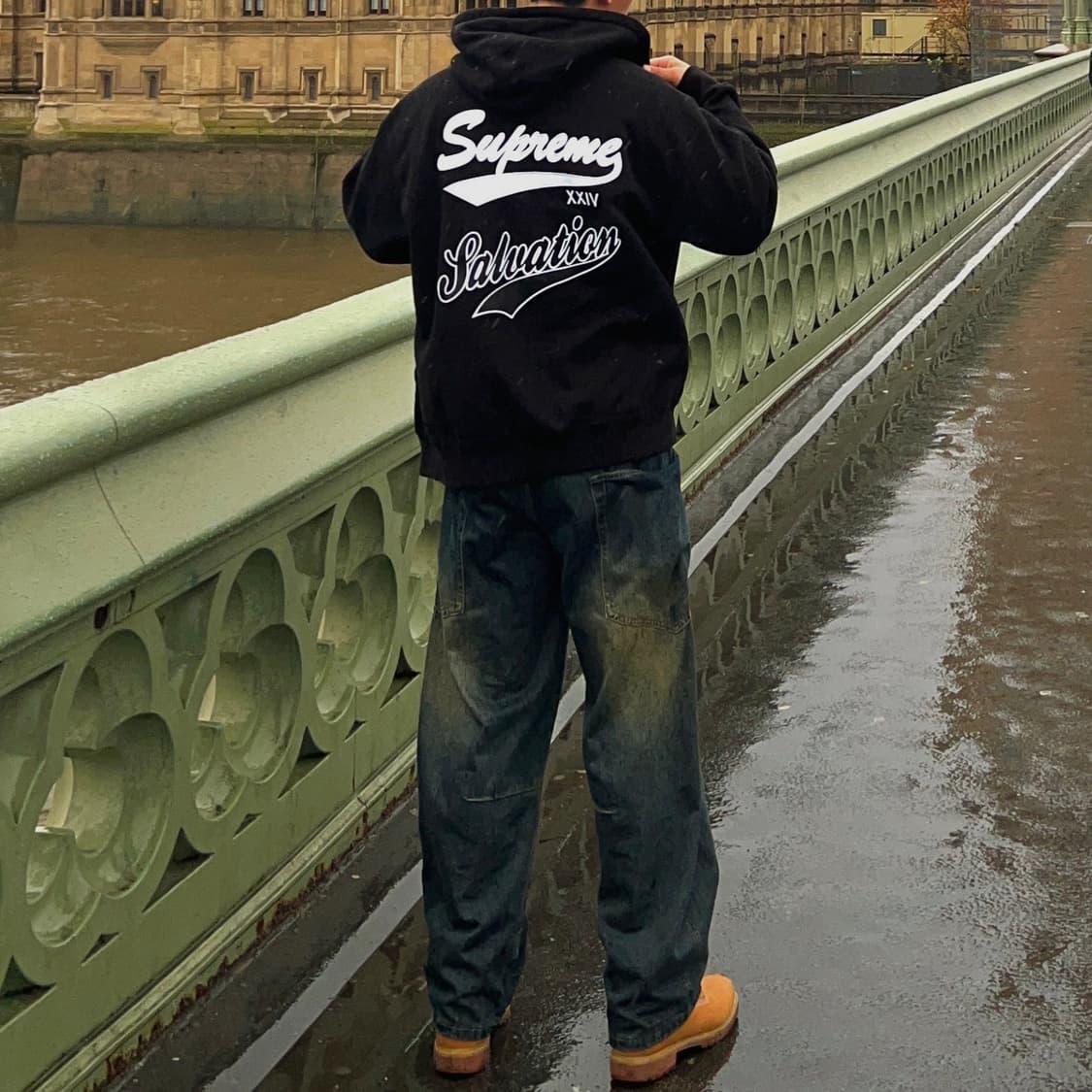 슈프림 살베이션 집업 후드 블랙 - 24SS 상품이미지7