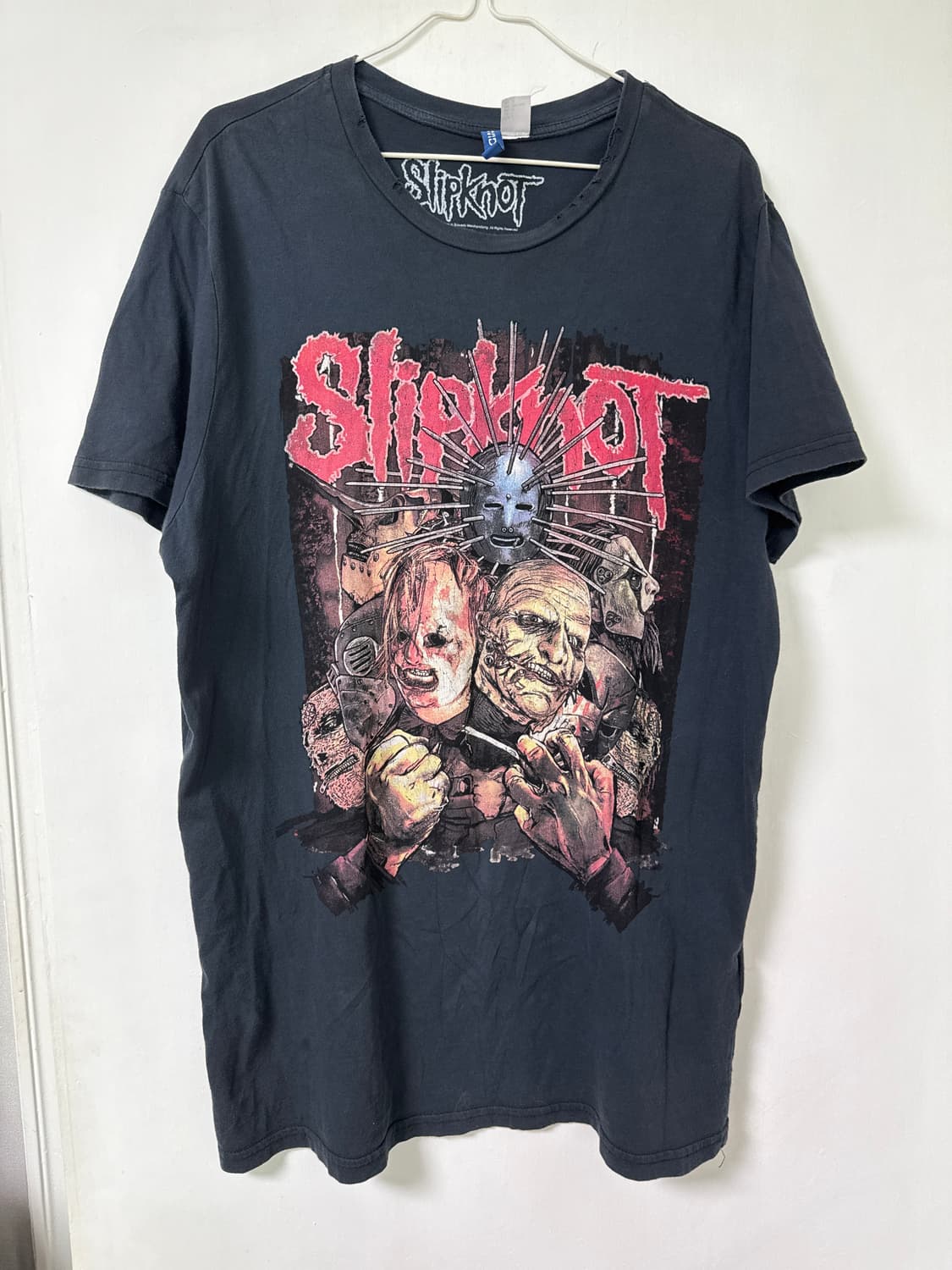 H&M x DIVIDED Slipknot 로고 반팔티 상품이미지2