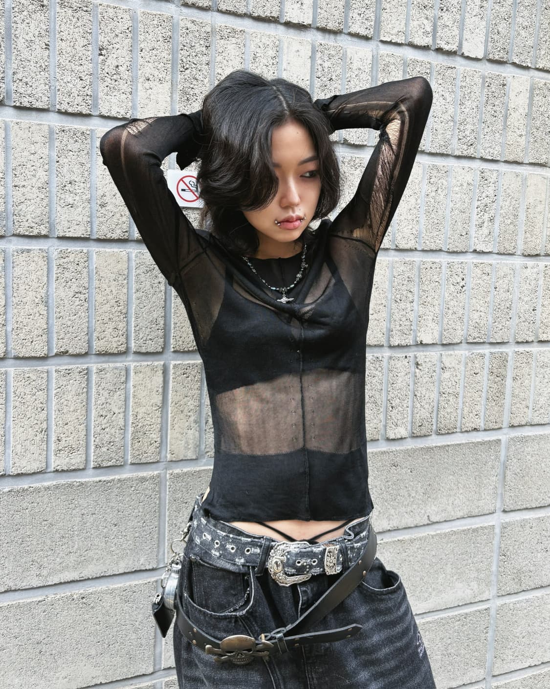 장 폴 고티에 아카이브 시스루 매쉬 롱 슬리브 상품이미지2