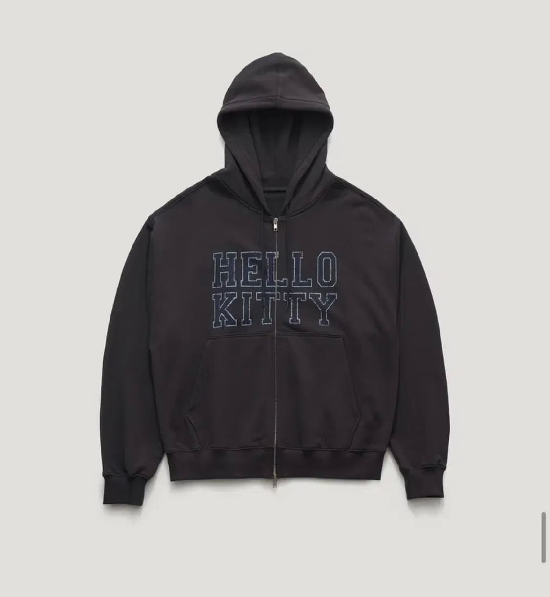 새상품) 파르벵 farven 헬로 키티  로고 집업 후디 차콜 상품이미지1