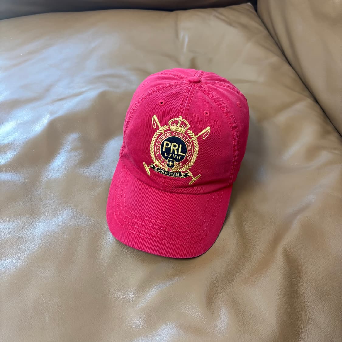 POLO 폴로 랄프로렌 6패널 볼캡 모자 레드 윈터 챌린지 컵 팀 레드 상품이미지1