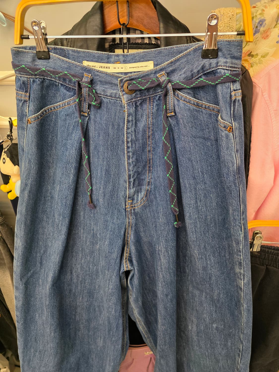 니코앤드 핀턱 데님 팬츠 L 상품이미지1