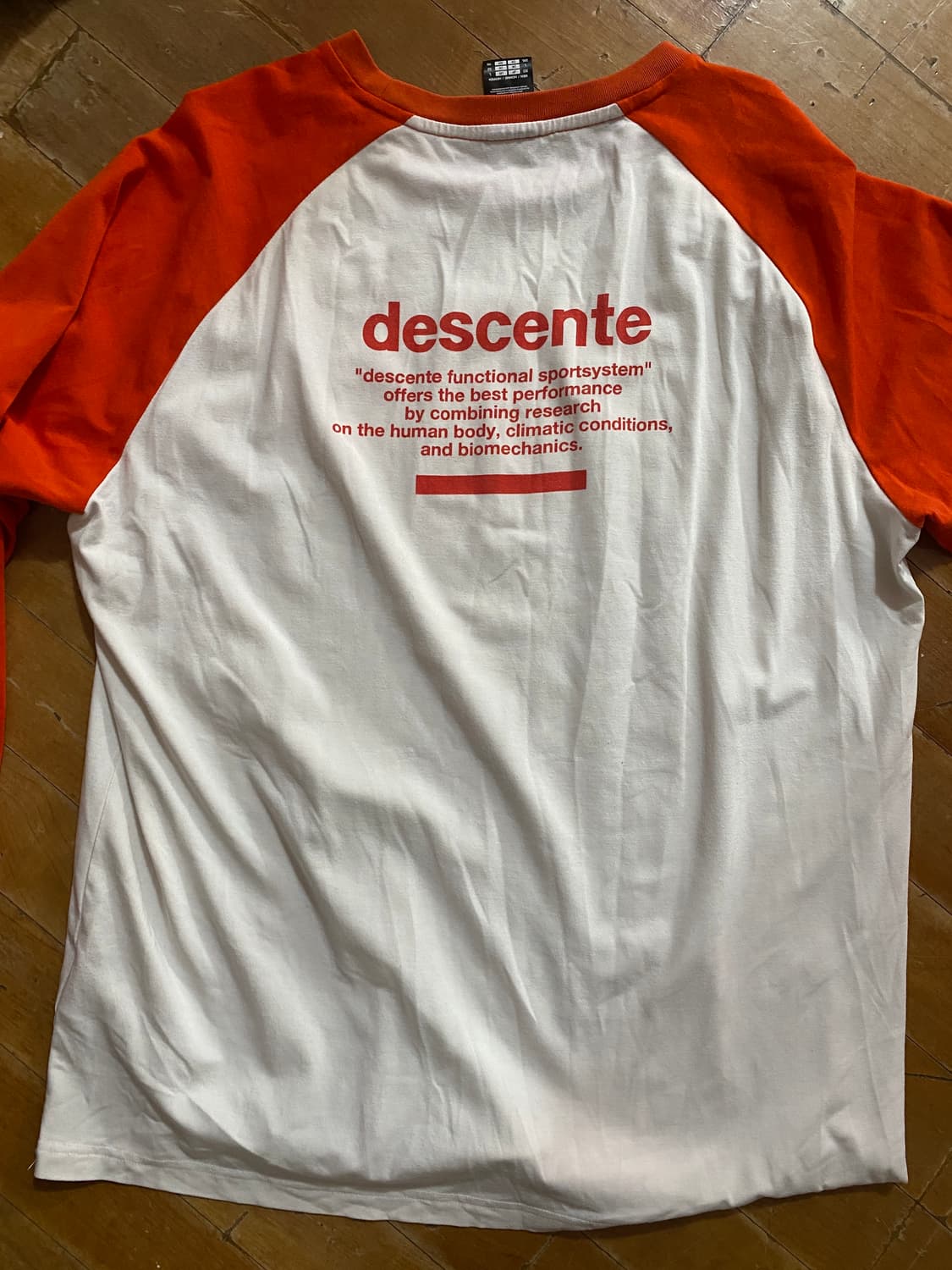 데상트 오렌지 라글란 긴팔 티셔츠 2XL(110) 상품이미지6