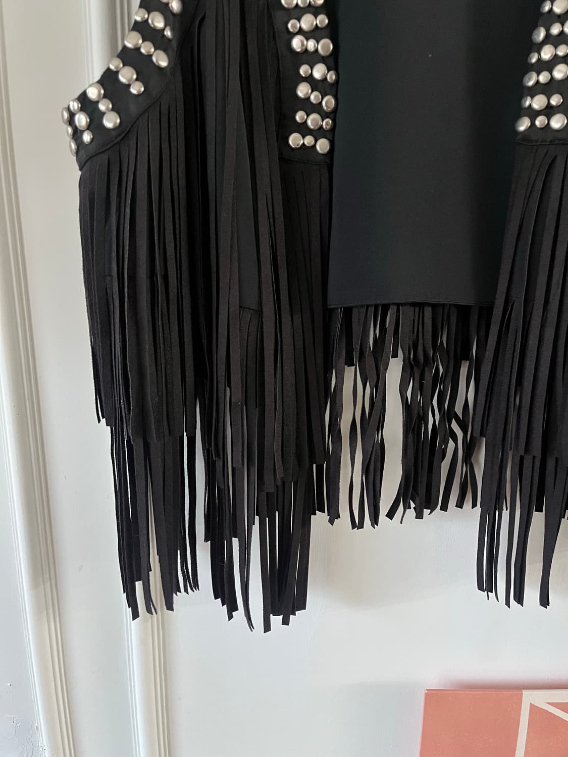 bebe Fringe Stud Trim Western Vest 상품이미지7