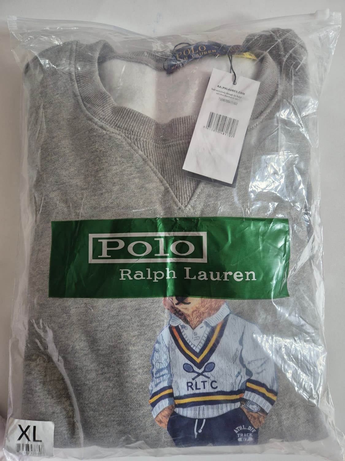 폴로 베어 맨투맨 회색 XL (새상품) 상품이미지3