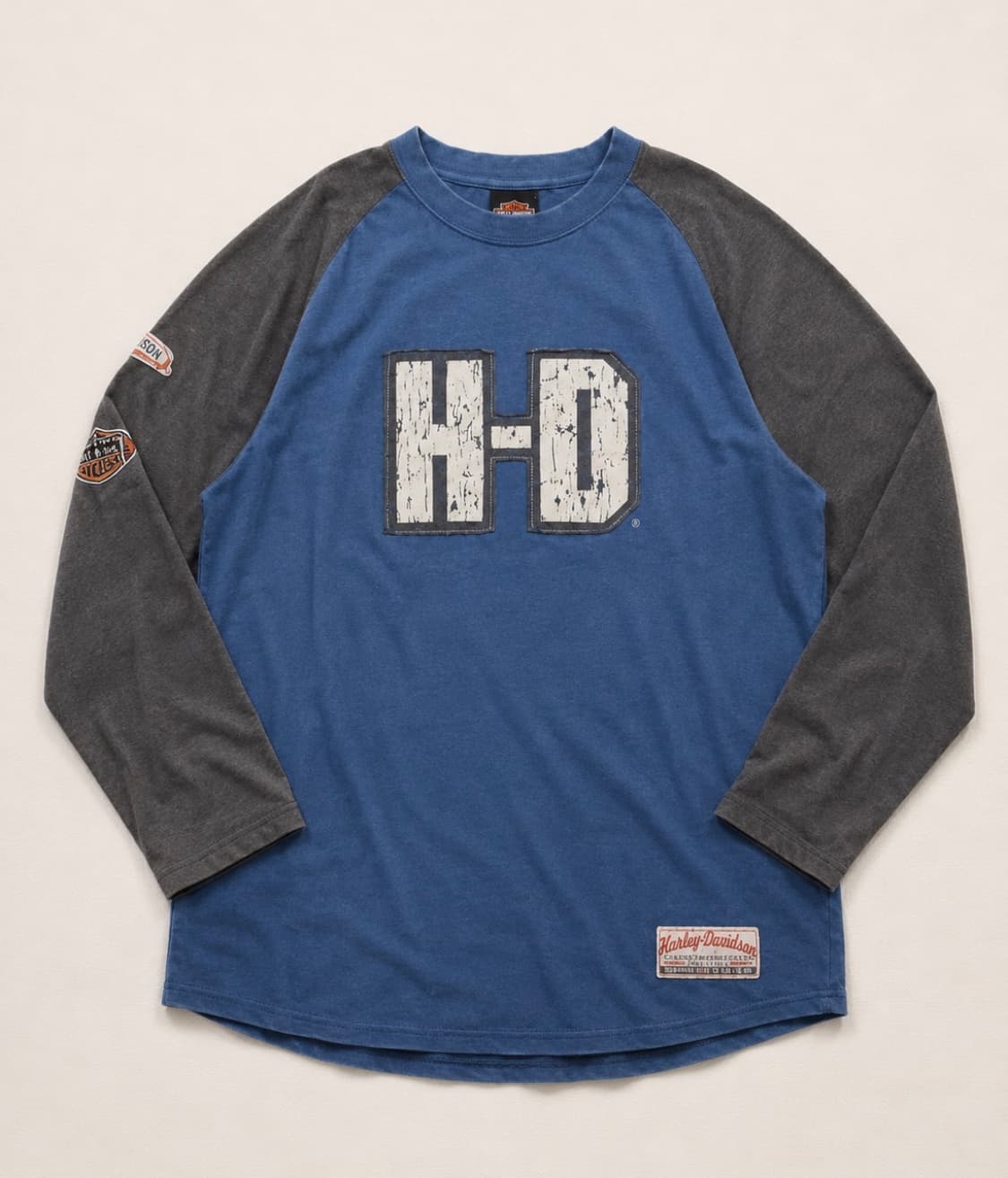 Harley-Davidson 할리 데이비슨 워싱 블루 패치 롱 슬리브 상품이미지1