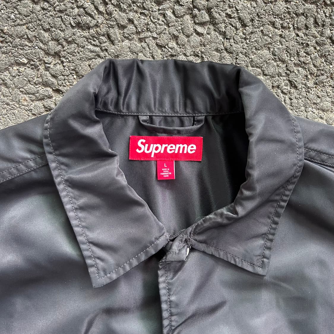 슈프림 나일론 초어 코트 블랙 L  상품이미지4