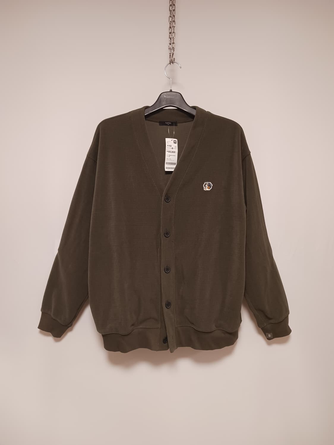 탑텐 카키 가디건 상품이미지1