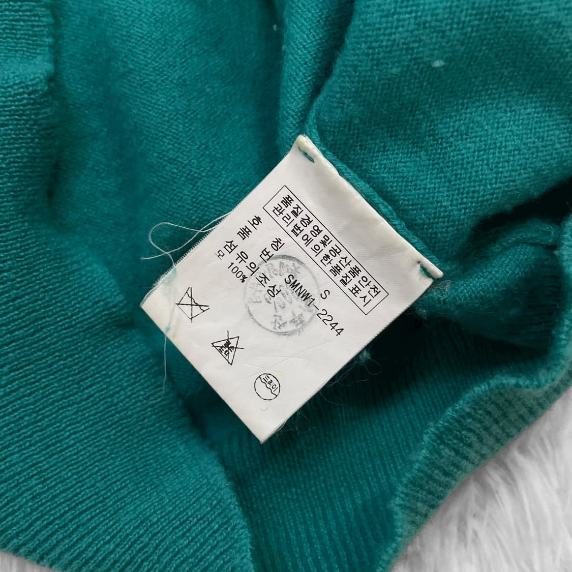 폴로 랄프로렌 포니 로고 램스울 브이넥 니트 민트 상품이미지5