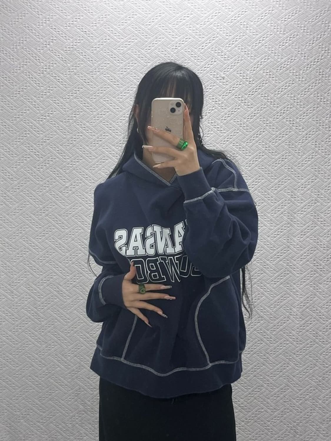 LEE 탑스티치 컨트리 캔자스 타이포 후드티 L C08251 상품이미지1