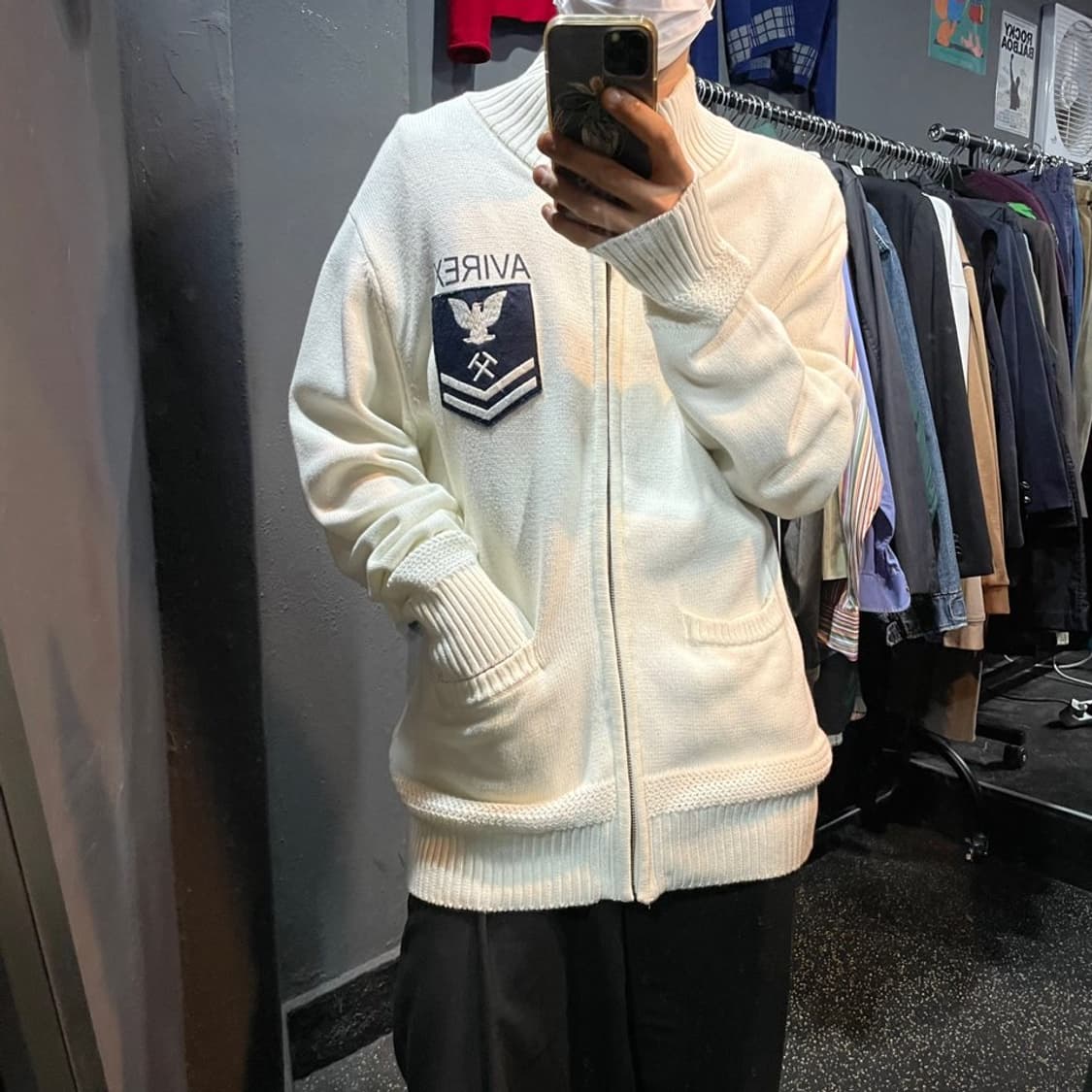 아비렉스 밀리터리 니트집업 상품이미지1