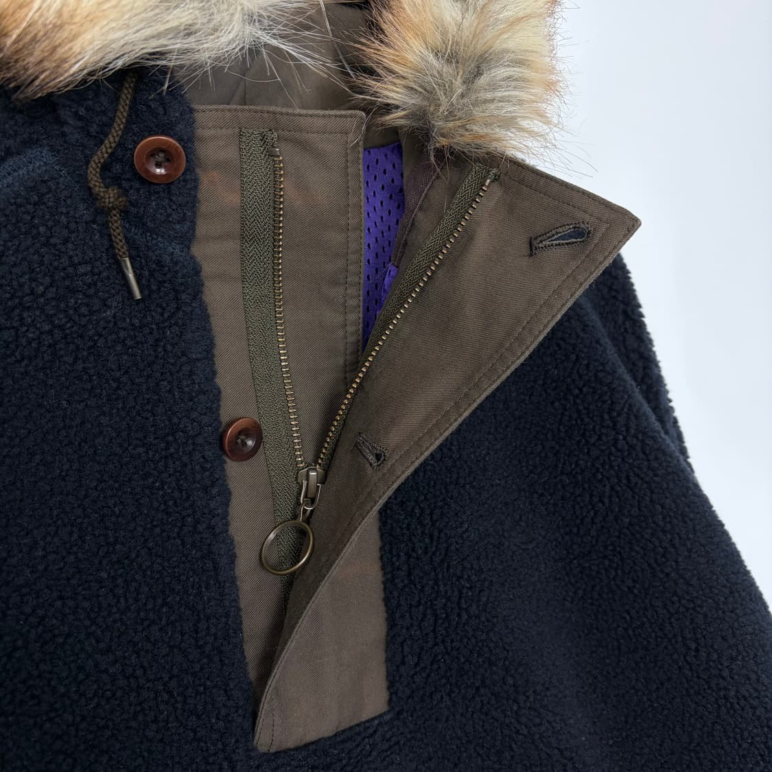 컬러 비콘 플리스 후리스 풀오버 후드 자켓 상품이미지2