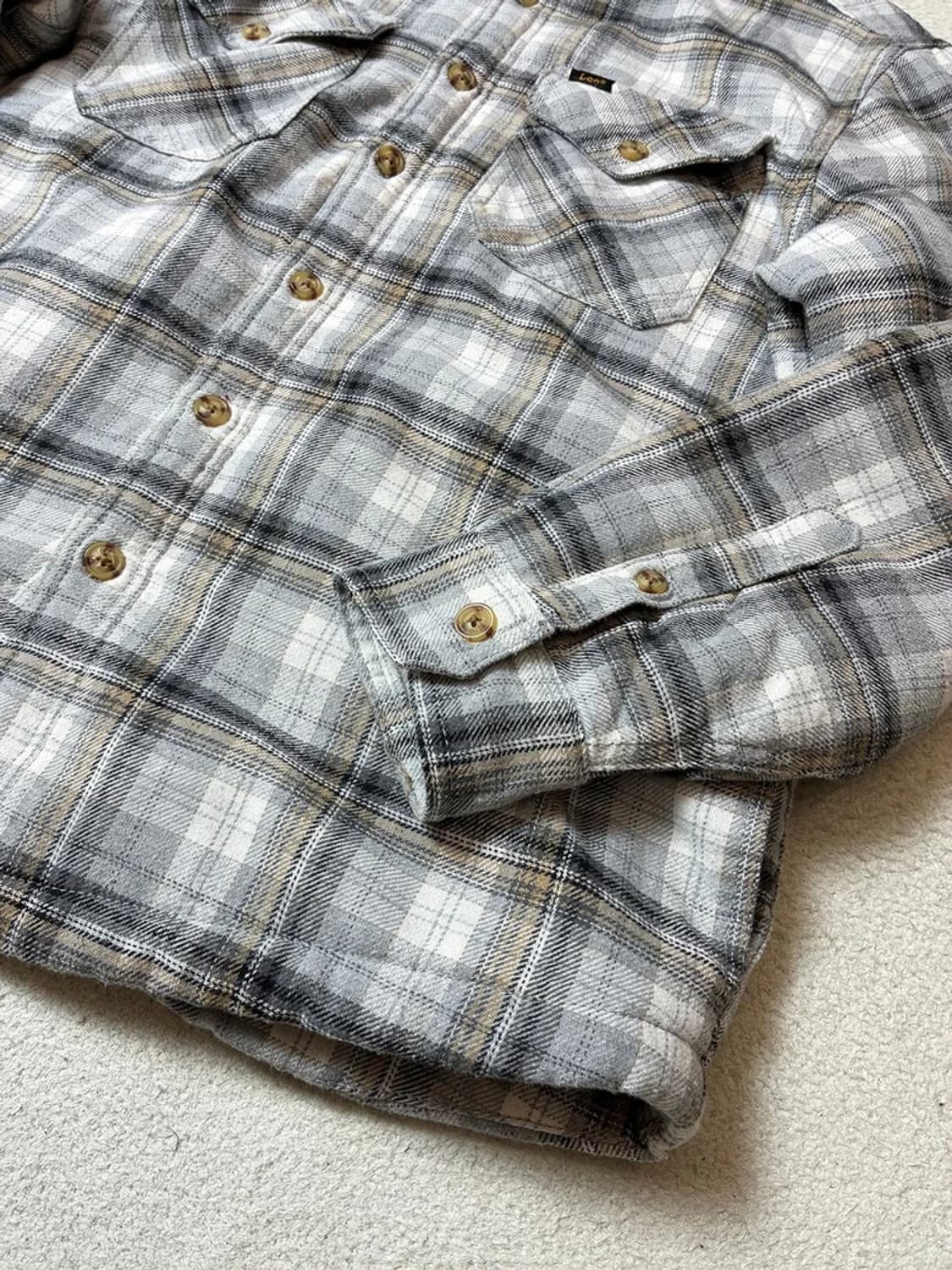 Lee 리 00's 레트로 체크 융털 셔츠 자켓 PN7882 상품이미지5