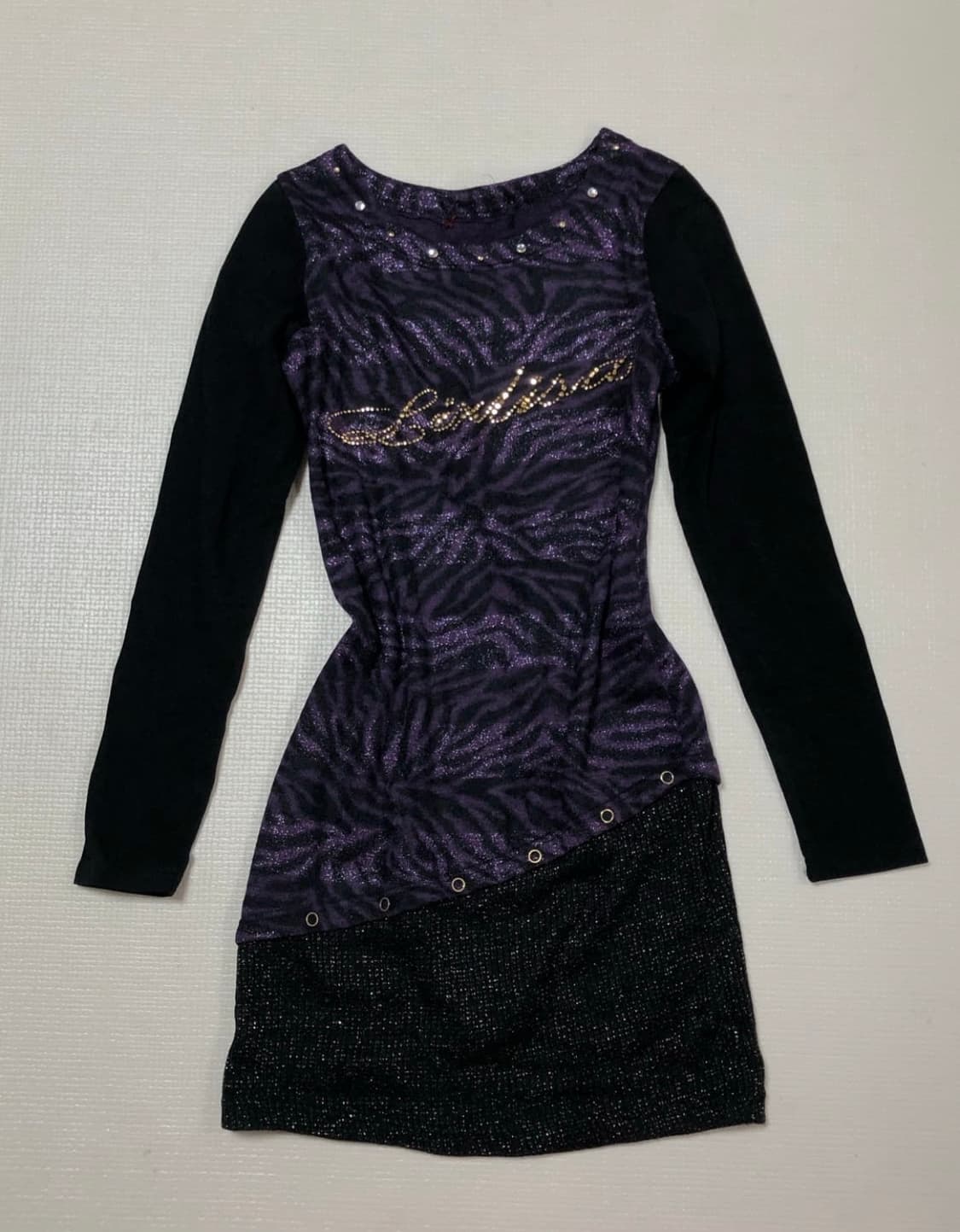 빈티지 펑크 퍼플 원피스 상품이미지6