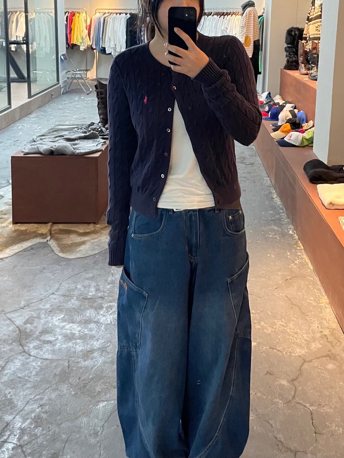폴로 랄프 로렌 스포츠 네이비 케이블 니트 H649 상품이미지1
