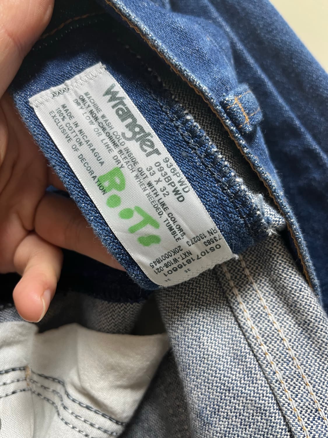 랭글러 청바지 세미 부츠컷 33 상품이미지4