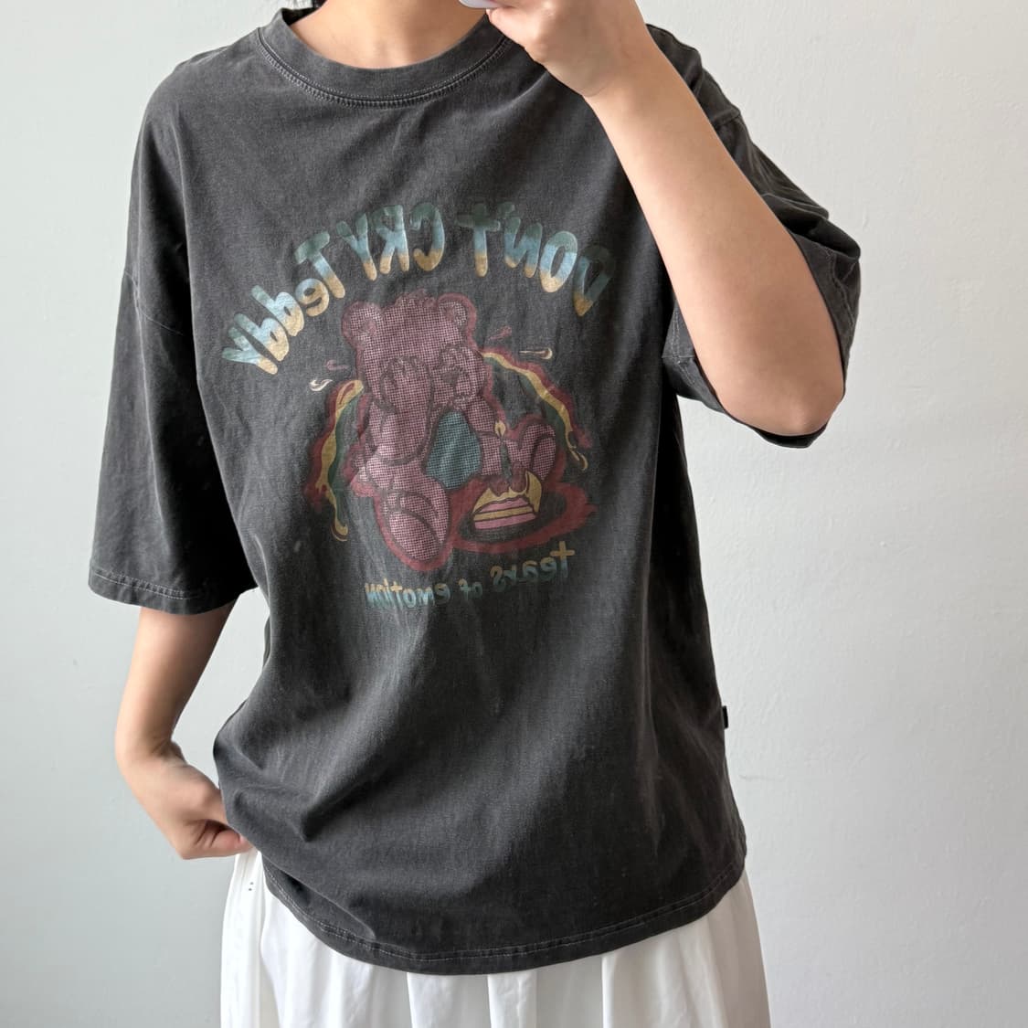 [L] 꼼파뇨 그레이 반팔 티셔츠 상품이미지2