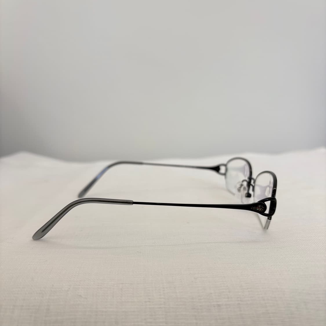 VENETIAN 블랙 반무테 빈티지안경 상품이미지4