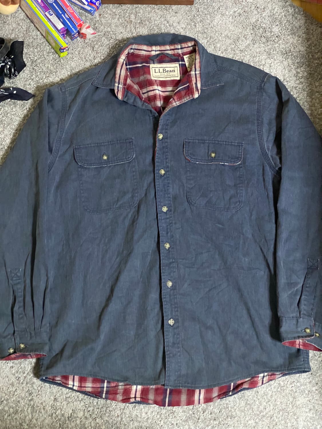 90s L.L.Bean Work Shirt made in USA 상품이미지2