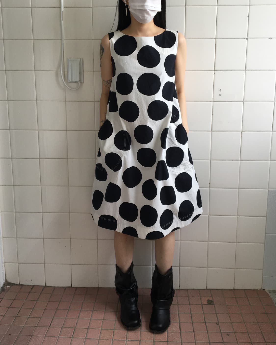 marimekko uniqlo Dot pattern onepiece 상품이미지1