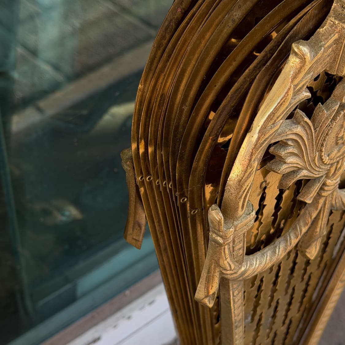 황동 피콕 팬 벽난로 스크린 상품이미지8