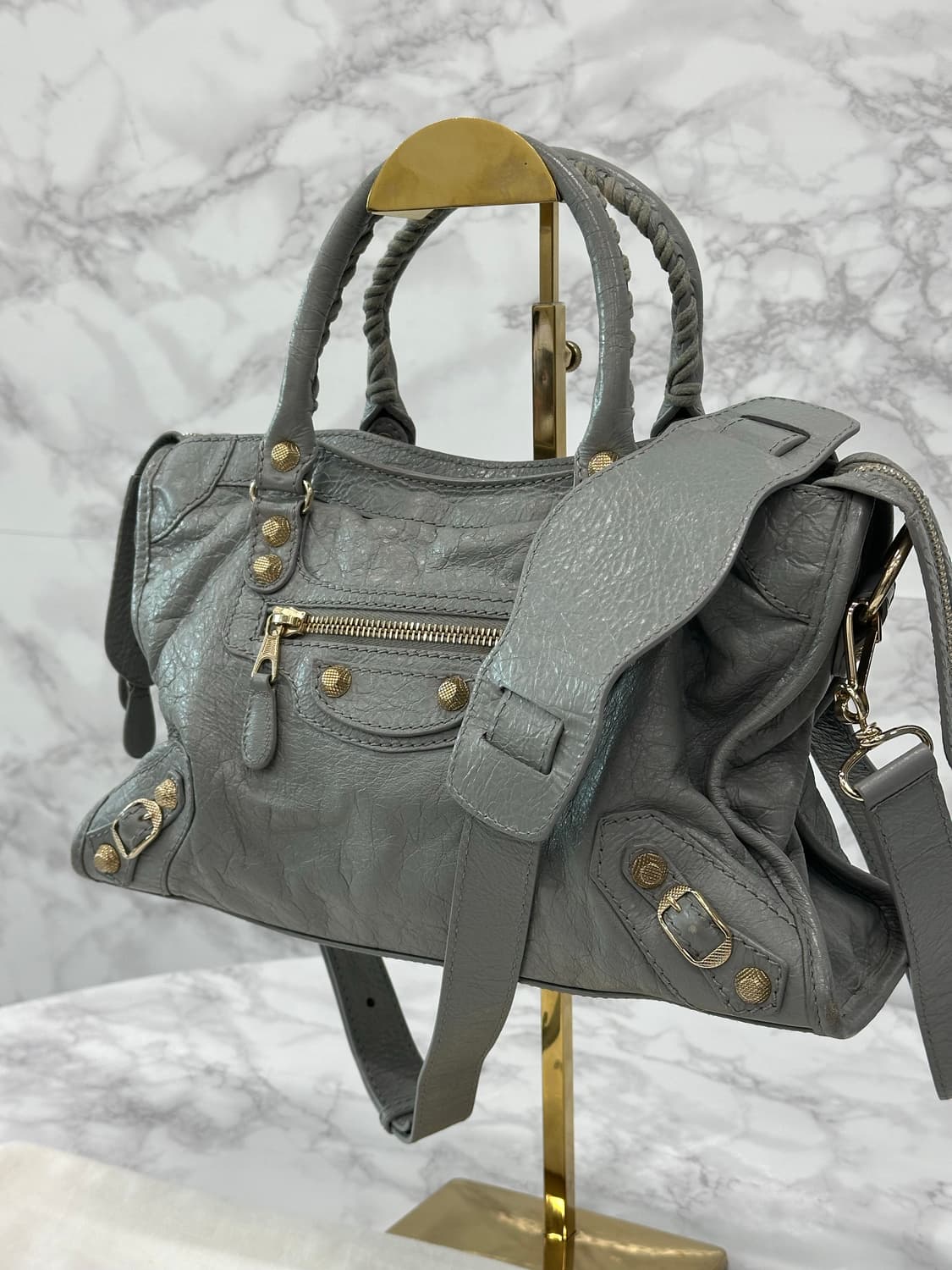 발렌시아가 모터 시티백 그레이 상품이미지2