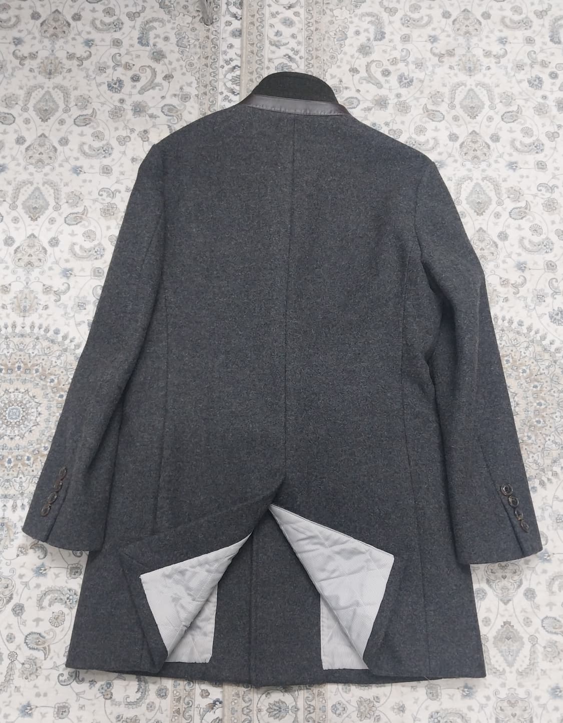 커스텀멜로우 양가죽배색 그레이 울코트 105 상품이미지4