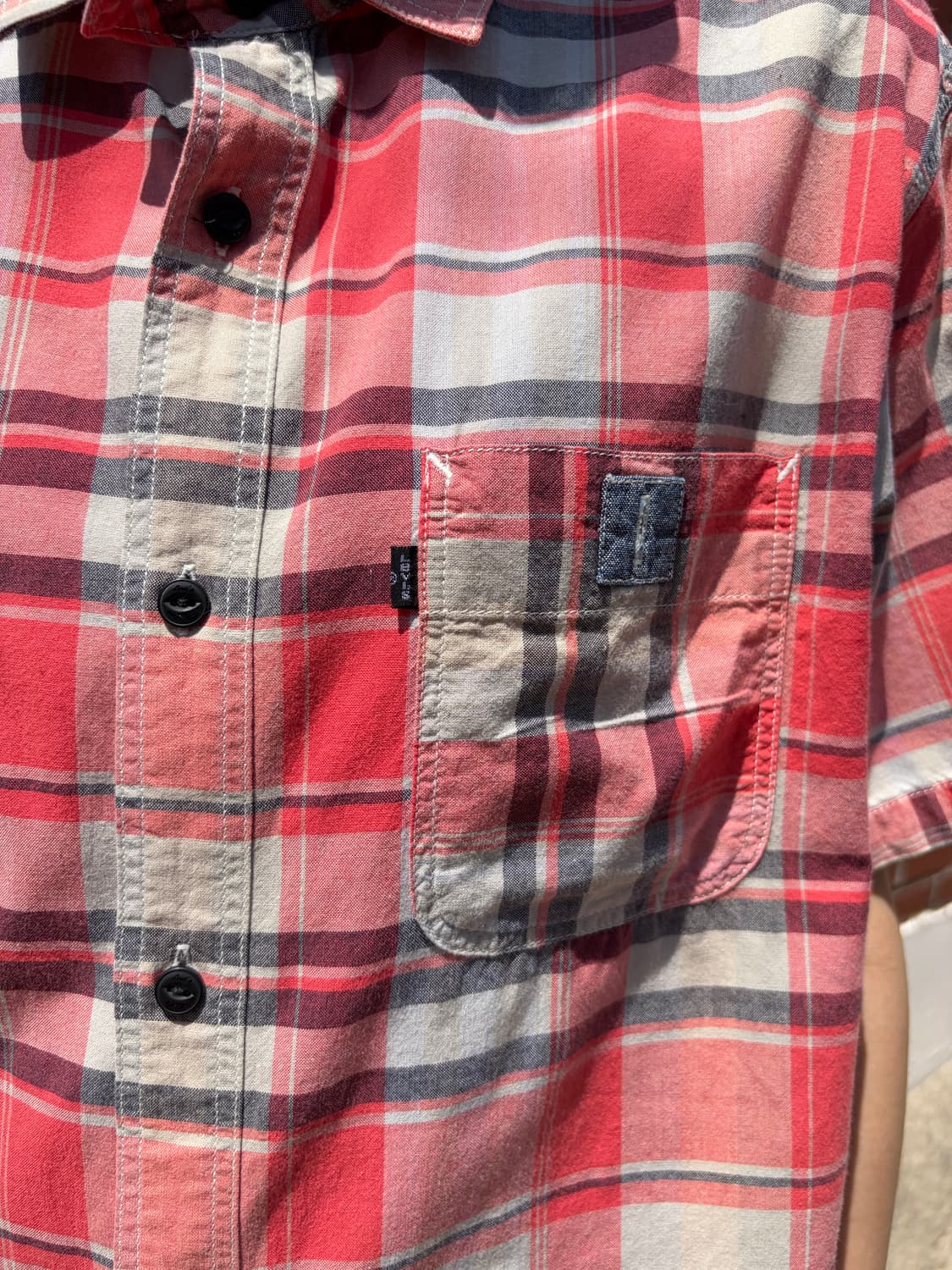 Levi’s 레드 체크 반팔 셔츠 상품이미지4